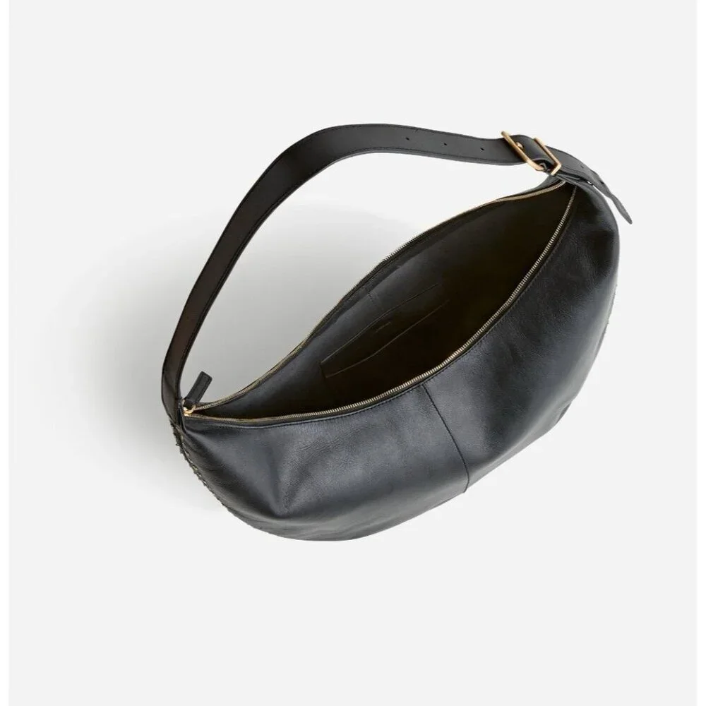 Madewell The Essential Curve Shoulder Bag Leather Casual Adjustable - Picture 3 of 9